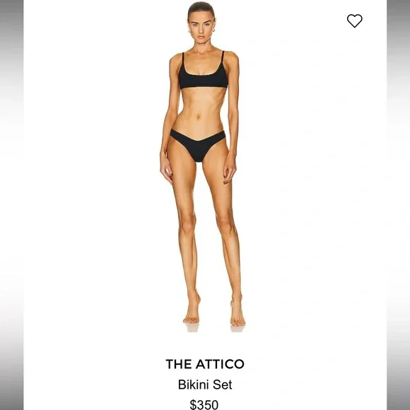 The Attico Black Bikini Size Medium - Picture 4 of 11